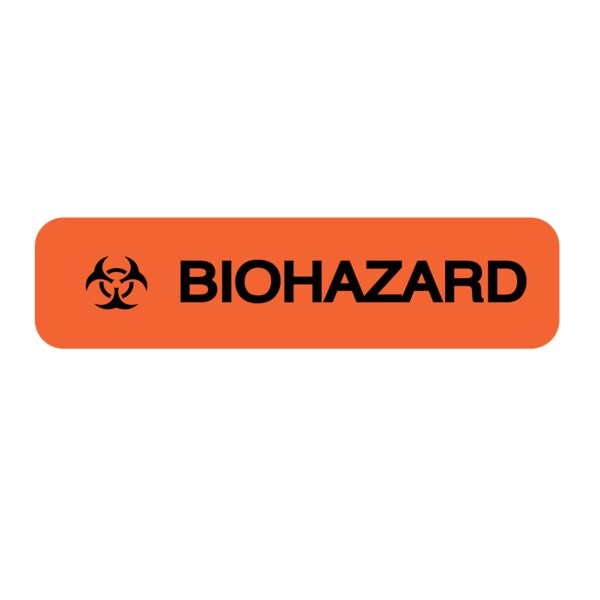 Nevs Label, Biohazard Symbol 5/16" x 1-1/4" MLP-0006 - main
